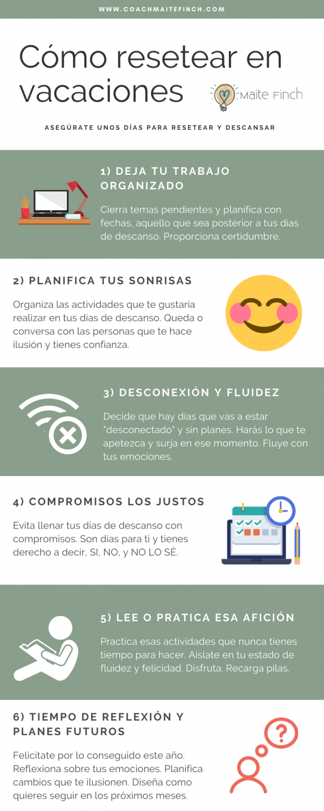 Ideas Que No Puedes Negarte En Vacaciones Coach Maite Finch