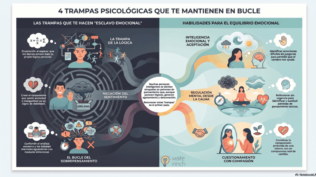 Puedes trabajar tus trampas psicológicas en las sesiones de coaching para activar tu bienestar emocional.